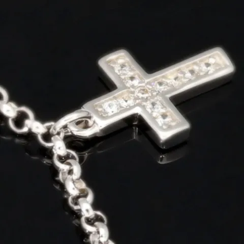 Trendiges Silber-Armband / Bettelarmband aus edlem Sterling 925 Silber mit kreativen Anhängern, verziert mit zahlreichen funkelnden Zirkoniasteinen (Diamantoptik), längenverstellbar ca. 17 – 20 cm