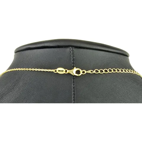 Exquisites Schmuckset - Kette mit Anhänger aus Sterling Silber 925, vergoldet, mit einem in Krappen gefassten, fliederfarbenen Zirkonia (Diamantimitat 1,00 ct. Brillantschliff)