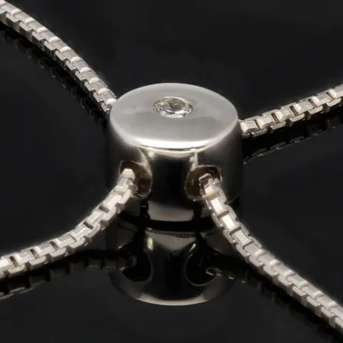 Farbenfrohes, sommerliches Armband mit Zugverschluss aus 925er Sterling Silber mit ca. 9,79 ct funkelnden Zirkonia-Steinen (Diamantimitationen) – längenverstellbar 14-23 cm