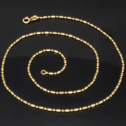 Feine Goldkette aus edlem 585er (14 Karat) Gelbgold – filigran & elegant ca. 44cm lang, ca. 1,4m m breit