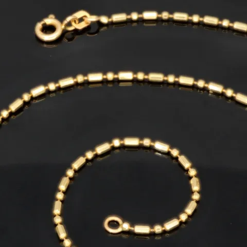 Feine Goldkette aus edlem 585er (14 Karat) Gelbgold – filigran & elegant ca. 44cm lang, ca. 1,4m m breit