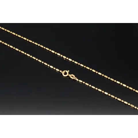 Feine Goldkette aus edlem 585er (14 Karat) Gelbgold – filigran & elegant ca. 44cm lang, ca. 1,4m m breit
