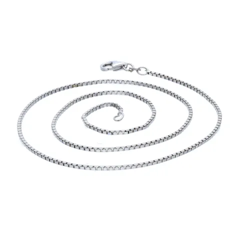 585 Venezianerkette aus 14K Weißgold - 38,5cm Länge