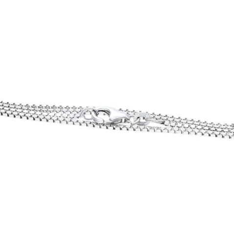 585 Venezianerkette aus 14K Weißgold - 38,5cm Länge