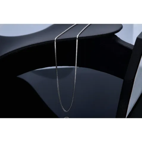 585 Venezianerkette aus 14K Weißgold - 38,5cm Länge