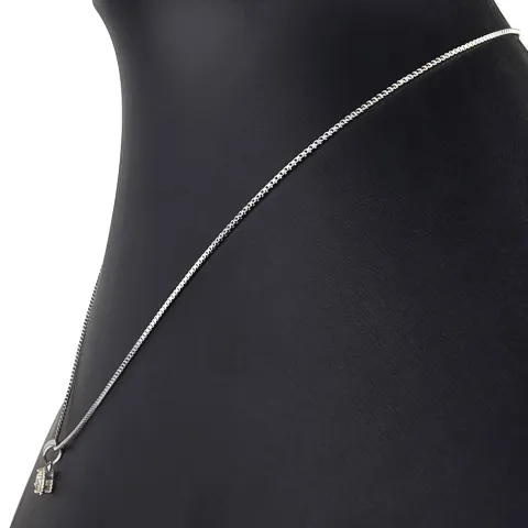 Elegantes Schmuckset -Silberkette und Anhänger aus 925er Sterling Silber mit Zirkonia im Brillantschliff (Diamantimitation) - ca. 45cm