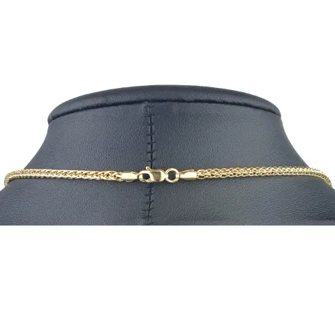 Fein gearbeitete Goldkette / Fuchsschwanzkette aus hochwertigem 585 14k Gelbgold (ca. 65cm lang, 2mm breit)