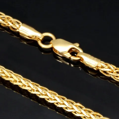 Fein gearbeitete Goldkette / Fuchsschwanzkette aus hochwertigem 585 14k Gelbgold (ca. 65cm lang, 2mm breit)