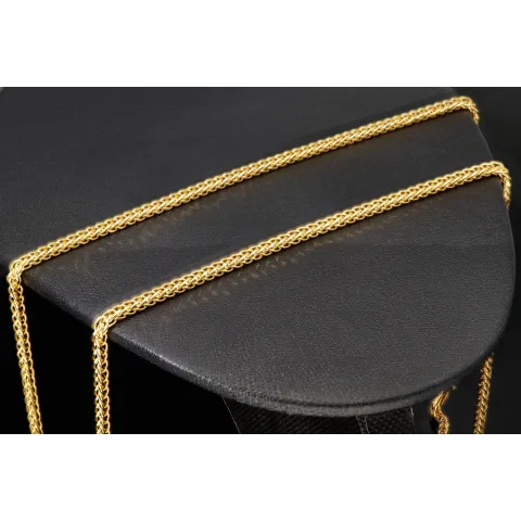 Fein gearbeitete Goldkette / Fuchsschwanzkette aus hochwertigem 585 14k Gelbgold (ca. 65cm lang, 2mm breit)