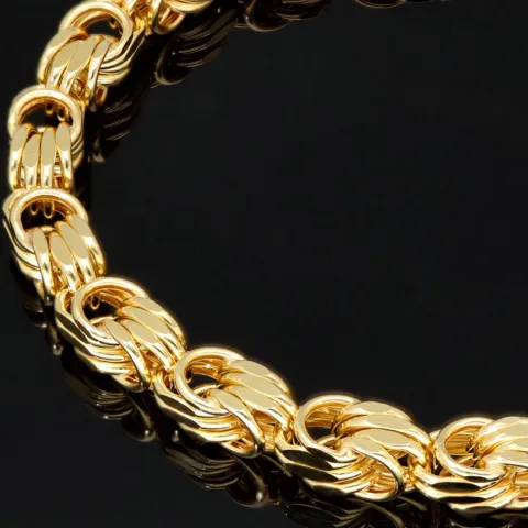 Premium Königsarmband in außergewöhnlichem Design aus edlem 14K 585 Gold , ca. 6,5mm breit, 23cm lang (ca. 13g)