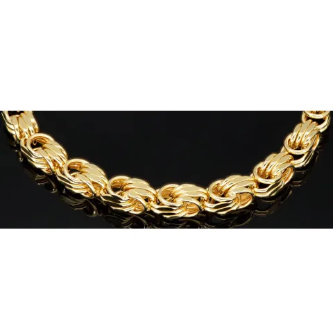 Premium Königsarmband in außergewöhnlichem Design aus edlem 14K 585 Gold , ca. 6,5mm breit, 23cm lang (ca. 13g)