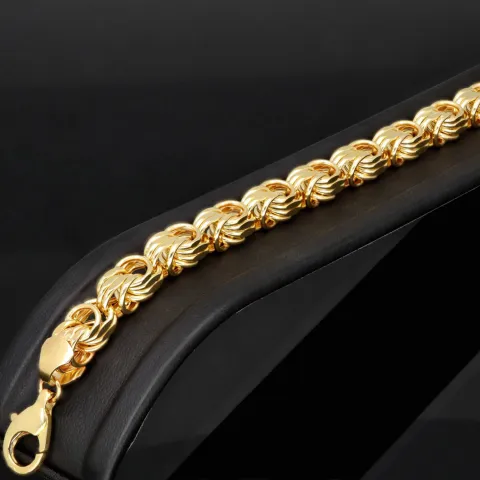 Premium Königsarmband in außergewöhnlichem Design aus edlem 14K 585 Gold , ca. 6,5mm breit, 23cm lang (ca. 13g)
