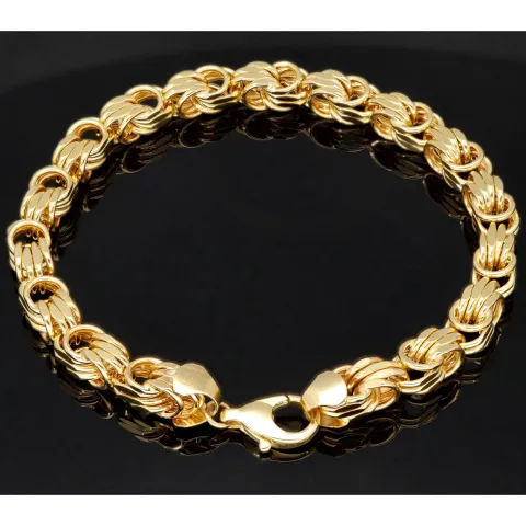 Premium Königsarmband in außergewöhnlichem Design aus edlem 14K 585 Gold , ca. 6,5mm breit, 23cm lang (ca. 13g)