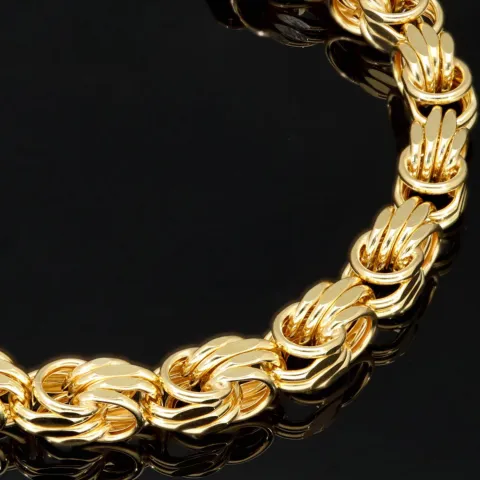 Premium Königsarmband in außergewöhnlichem Design aus edlem 14K 585 Gold , ca. 6,5mm breit, 23cm lang (ca. 13g)