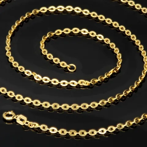 Stilvolle Goldkette / Ankerkette aus glänzendem 585 / 14K Gold , ca. 50 cm Länge 2,3 mm
