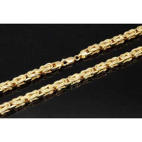 Funkelnde Königskette aus hochwertigem 585er Gold (14 K) (ca. 41g, 62cm, 5,5mm)