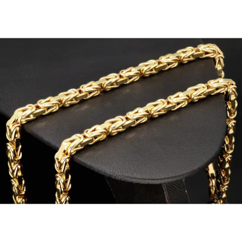 Funkelnde Königskette aus hochwertigem 585er Gold (14 K) (ca. 41g, 62cm, 5,5mm)
