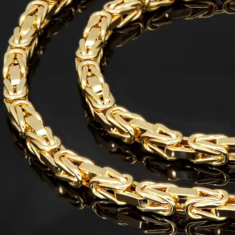 Funkelnde Königskette aus hochwertigem 585er Gold (14 K) (ca. 41g, 62cm, 5,5mm)
