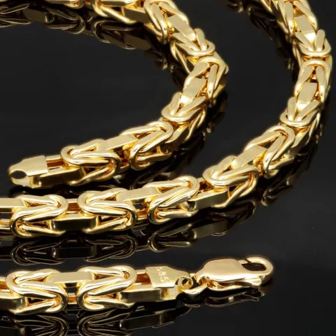 Funkelnde Königskette aus hochwertigem 585er Gold (14 K) (ca. 41g, 62cm, 5,5mm)