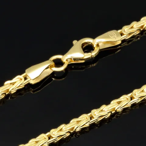 Klassische Königskette aus 14k 585 Gold (Gelbgold) in 2,2 mm Stärke mit Karabinerverschluss - Länge 65cm