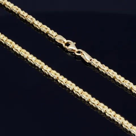 Klassische Königskette aus 14k 585 Gold (Gelbgold) in 2,2 mm Stärke mit Karabinerverschluss - Länge 65cm