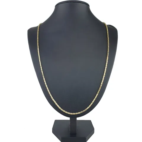 Klassische Königskette aus 14k 585 Gold (Gelbgold) in 2,2 mm Stärke mit Karabinerverschluss - Länge 65cm