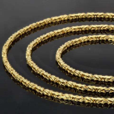Exquisite Königskette in klassisch, zeitlosem Design aus 14k 585 Gold (Gelbgold) in 2,2 mm Stärke - Länge 50cm