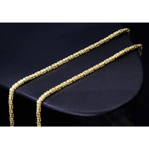 Funkelnde Königskette aus 14k 585 Gold (Gelbgold) in ca. 2,2mm Stärke - Länge 55cm