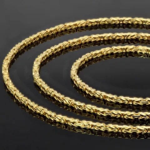 Hochwertige Königskette aus 14k 585 Gold (Gelbgold) in 2,2mm Stärke - Länge 70cm
