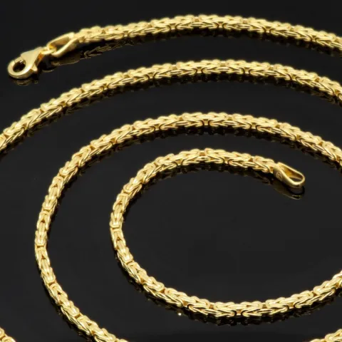 Hochwertige Königskette aus 14k 585 Gold (Gelbgold) in 2,2mm Stärke - Länge 70cm