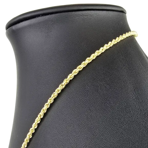 Kordelkette in klassischem Design in ca. 60 cm Länge aus funkelndem 585er Gold 14k ca. 3mm Breite