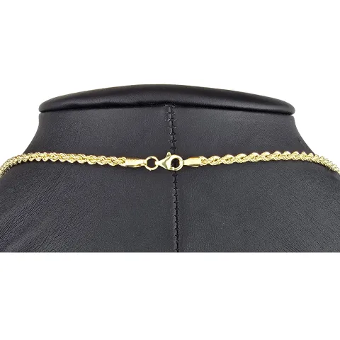Kordelkette in klassischem Design in ca. 60 cm Länge aus funkelndem 585er Gold 14k ca. 3mm Breite