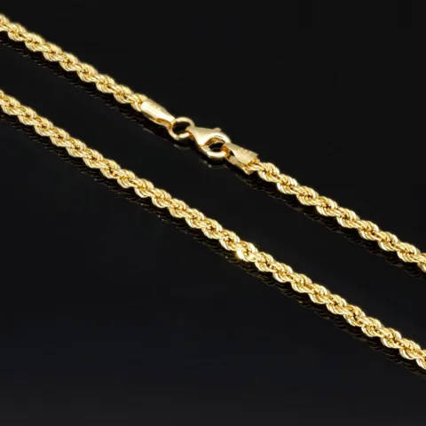Kordelkette in klassischem Design in ca. 60 cm Länge aus funkelndem 585er Gold 14k ca. 3mm Breite