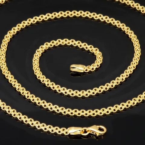 Feingliedrige Goldkette aus hochwertigem 585 / 14K Gold (Gelbgold) , ca. 55 cm Länge 3mm