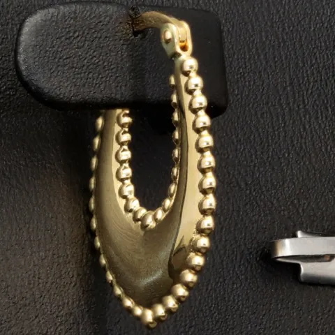 Exquisite Creolen / Hoops in elegantem, zeitlosen Design aus edlem, polierten 585 / 14K Gold