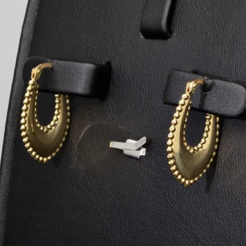 Exquisite Creolen / Hoops in elegantem, zeitlosen Design aus edlem, polierten 585 / 14K Gold