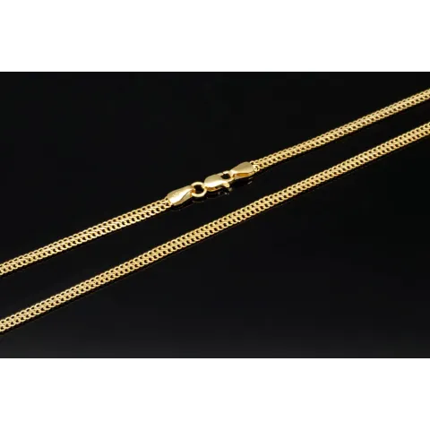 Filigrane Goldkette aus funkelndem 585 / 14K Gold (Gelbgold) , ca. 56 cm Länge 3mm