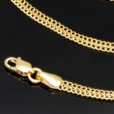 Filigrane Goldkette aus funkelndem 585 / 14K Gold (Gelbgold) , ca. 56 cm Länge 3mm