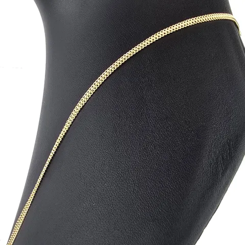 Filigrane Goldkette aus funkelndem 585 / 14K Gold (Gelbgold) , ca. 56 cm Länge 3mm