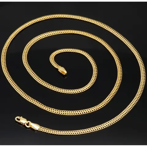 Filigrane Goldkette aus funkelndem 585 / 14K Gold (Gelbgold) , ca. 56 cm Länge 3mm
