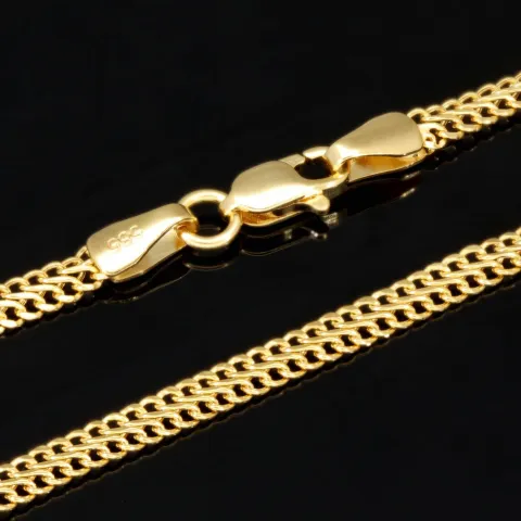 Filigrane Goldkette aus funkelndem 585 / 14K Gold (Gelbgold) , ca. 56 cm Länge 3mm