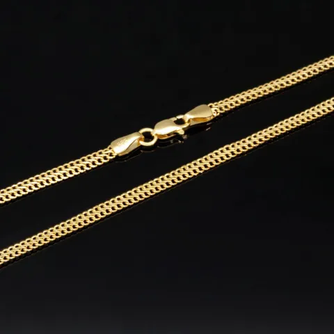 Filigrane Goldkette aus funkelndem 585 / 14K Gold (Gelbgold) , ca. 56 cm Länge 3mm