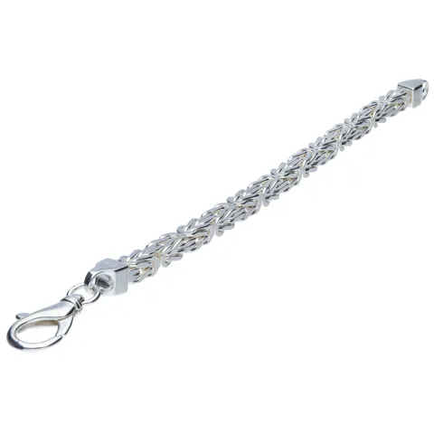 Silberarmband Königsarmband aus Silber (ca. 83,9g, 24 cm Länge, 8mm Breite) 925er Sterlingsilber