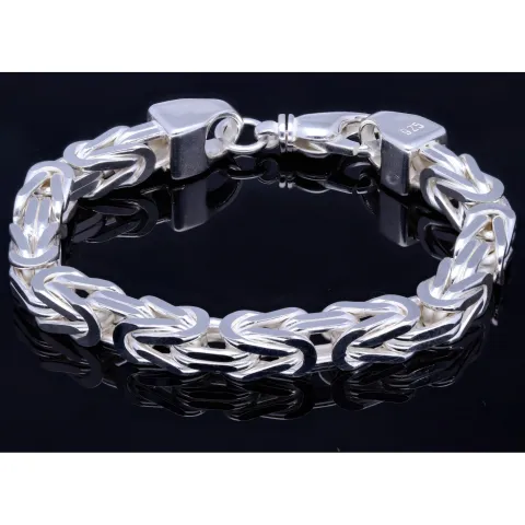 Silberarmband Königsarmband aus Silber (ca. 83,9g, 24 cm Länge, 8mm Breite) 925er Sterlingsilber