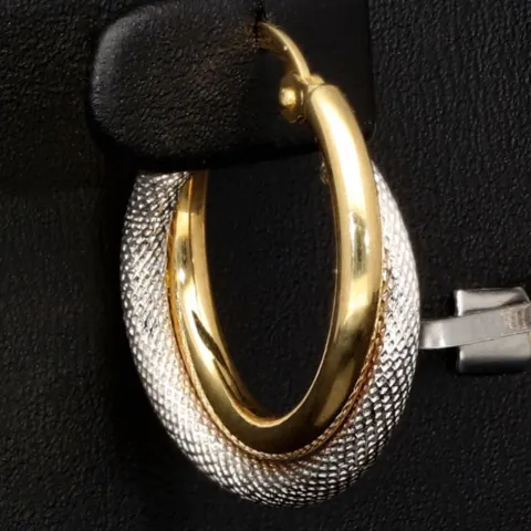 Elegante Doppel-Creolen aus 14K Bicolor-Gold – stilvoll & raffiniert