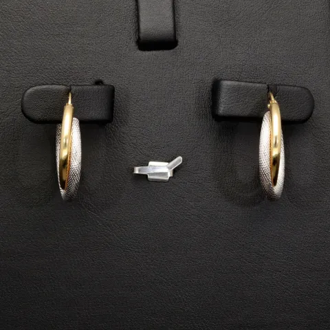 Elegante Doppel-Creolen aus 14K Bicolor-Gold – stilvoll & raffiniert
