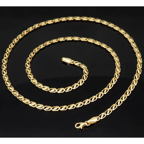 Hochwertige Goldkette mit feinem Design in 585 14k Gelbgold (ca. 54 cm lang, 3,5 mm breit)
