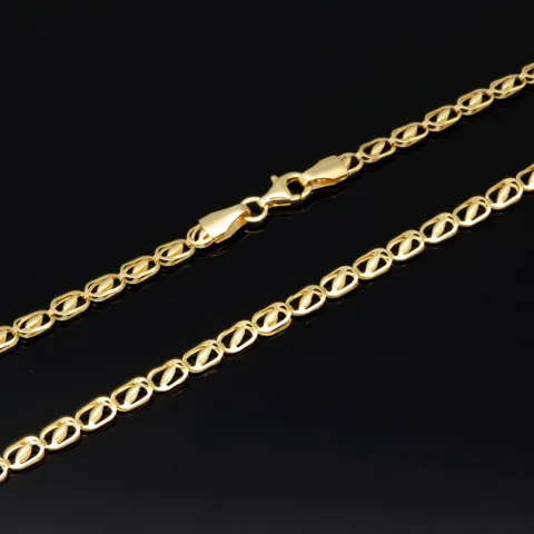 Hochwertige Goldkette mit feinem Design in 585 14k Gelbgold (ca. 54 cm lang, 3,5 mm breit)