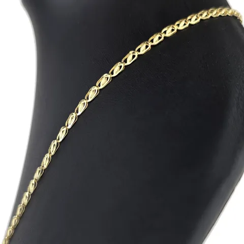 Hochwertige Goldkette mit feinem Design in 585 14k Gelbgold (ca. 54 cm lang, 3,5 mm breit)