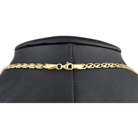 Hochwertige Goldkette mit feinem Design in 585 14k Gelbgold (ca. 54 cm lang, 3,5 mm breit)